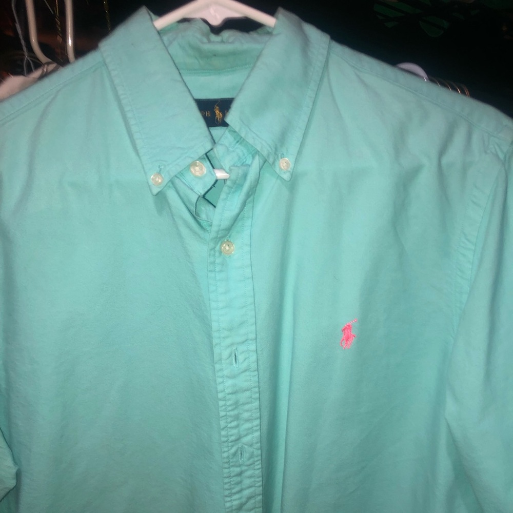 Mens Polo long sleeved button down